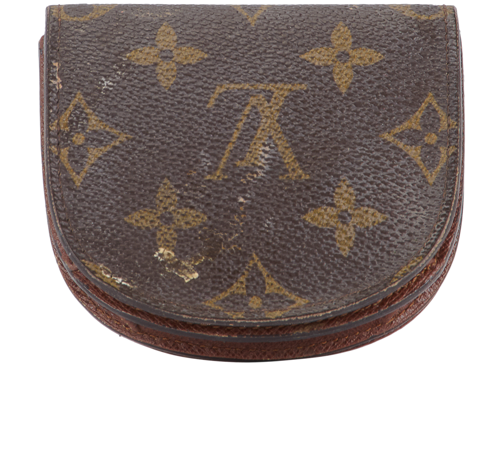 Louis Vuitton Monogram Porte Monnaie Coin Purse, &pound;90, Accessories, Brown, Canvas, Back view